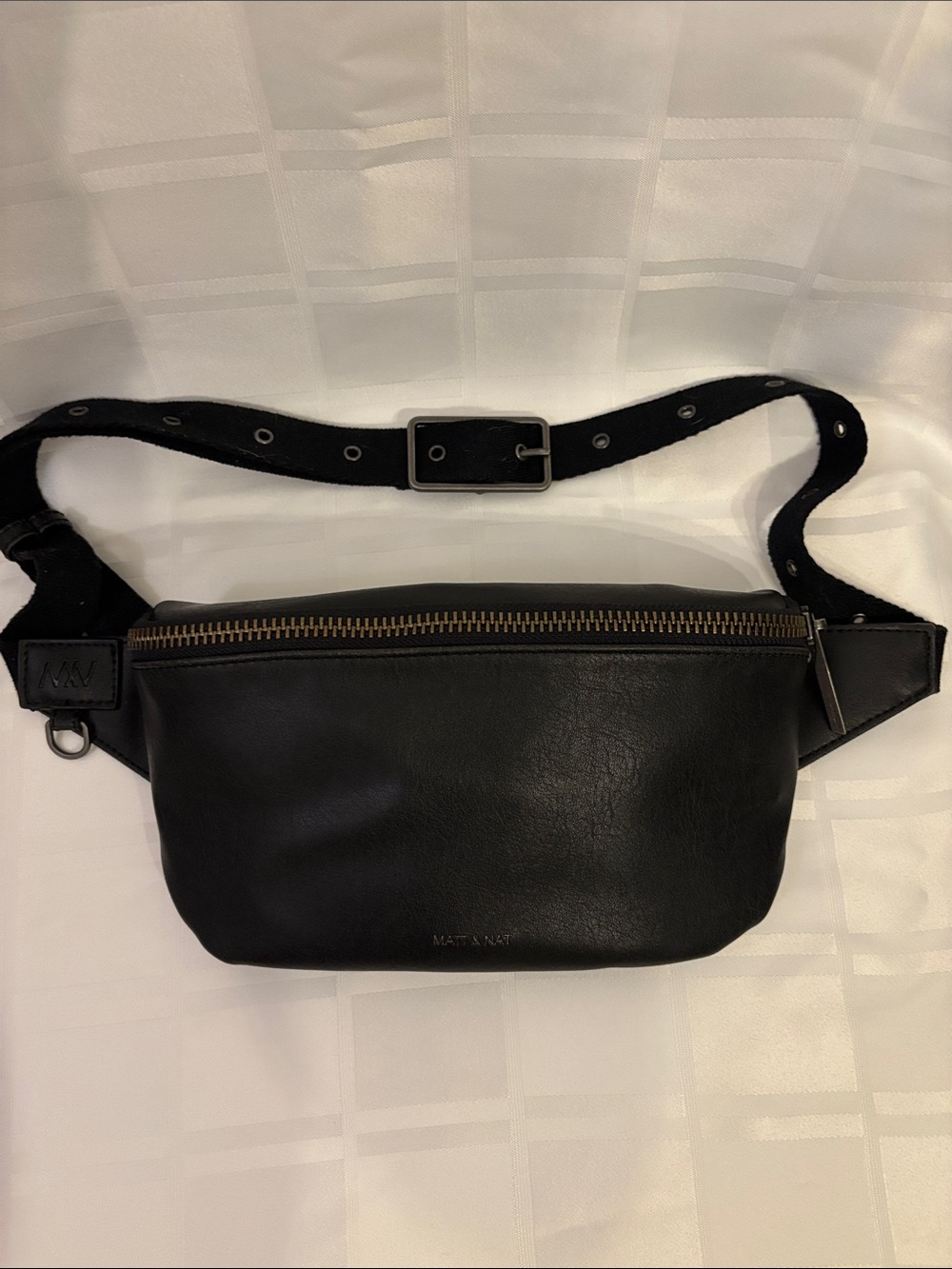 Matt & Nat Black Vegan Leather Belt Bag Crossbody Fanny Pack